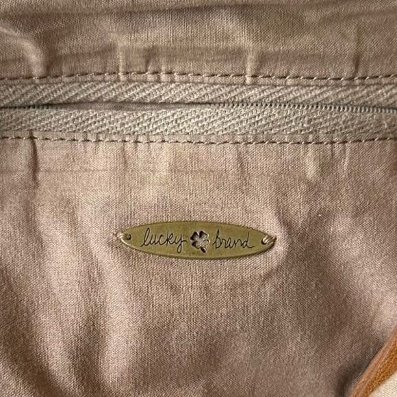 Vintage Y2K Lucky Brand Abbey Road Crossbody Purse - Sheep Leather - Camel Tan - Picture 7 of 11